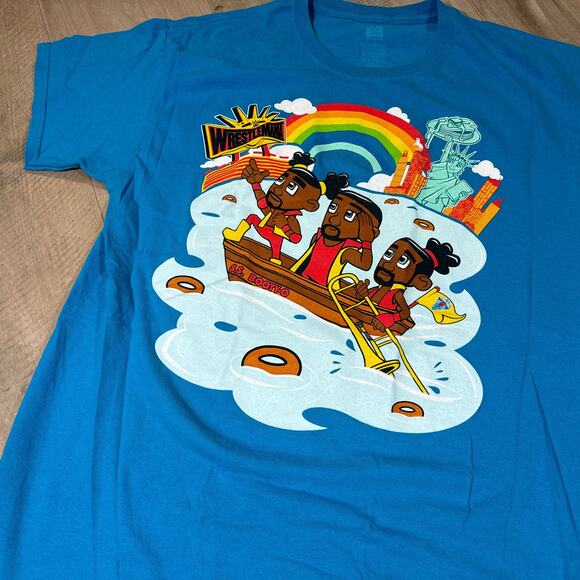 The New Day New Dream WWE Blue T Shirt Mens Size Large - Picture 2 of 4